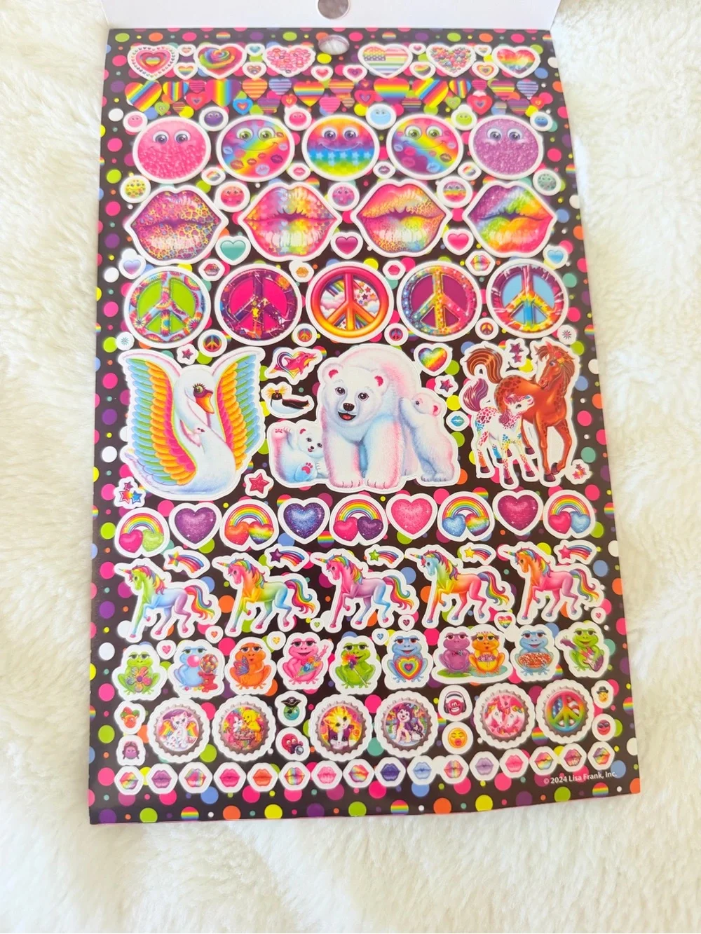 Lisa Frank 600+ Sticker Book Set of 2 – Brand New - 90s Y2K - Stationary Rainbow
